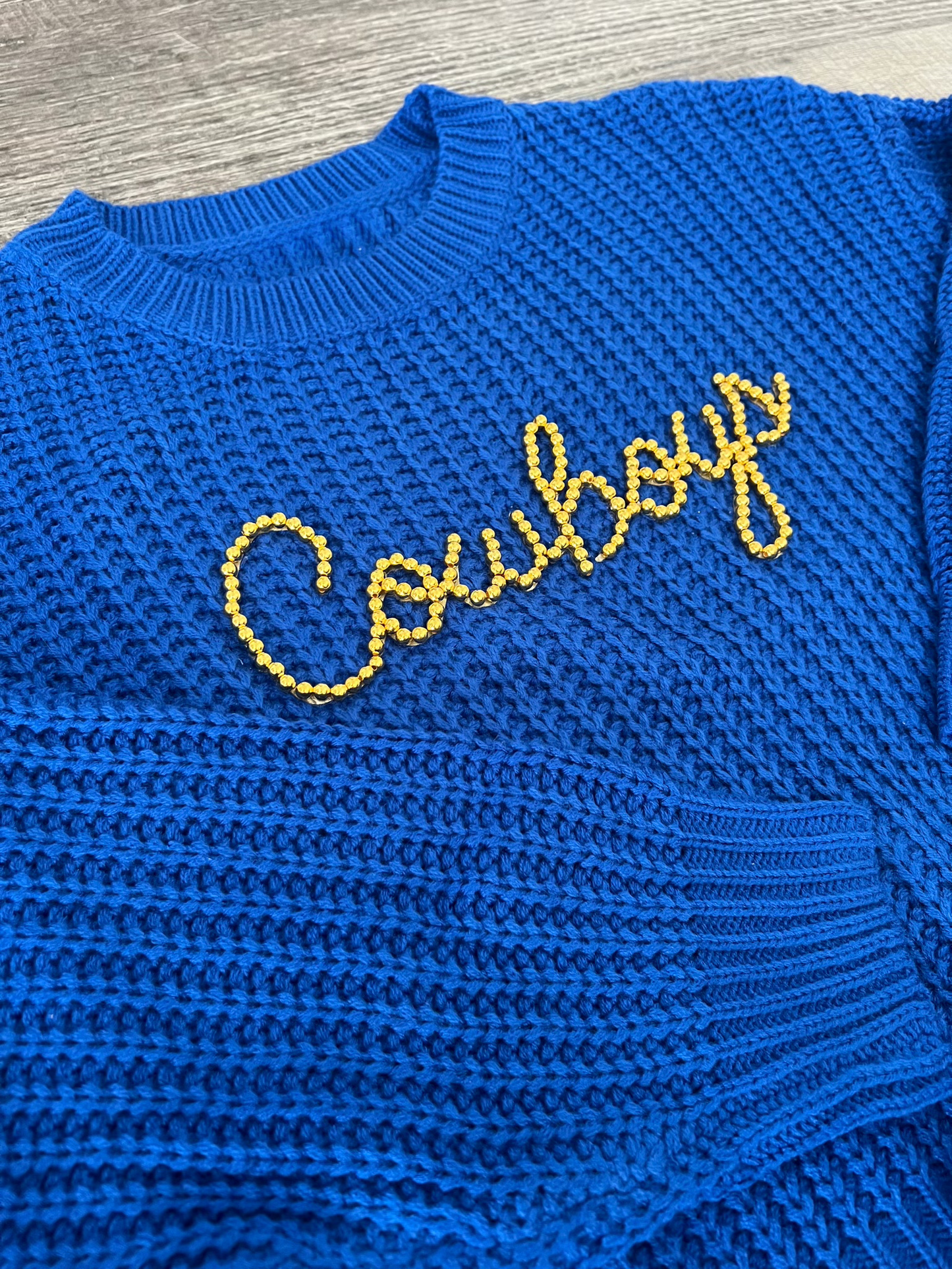 Cowboys Blue Boxy Sweater - Stadium Styles