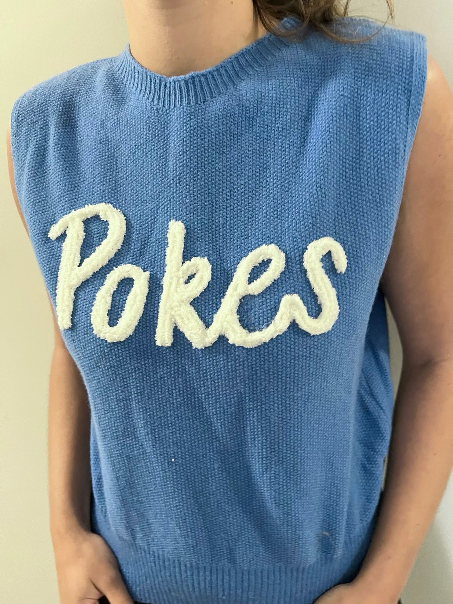 Pokes Blue Sweater Tank - Stadium Styles