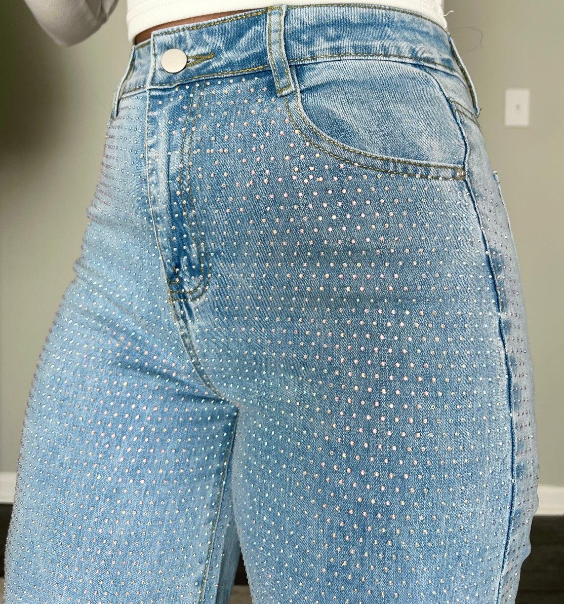 All Over Rhinestone Jeans - Stadium Styles