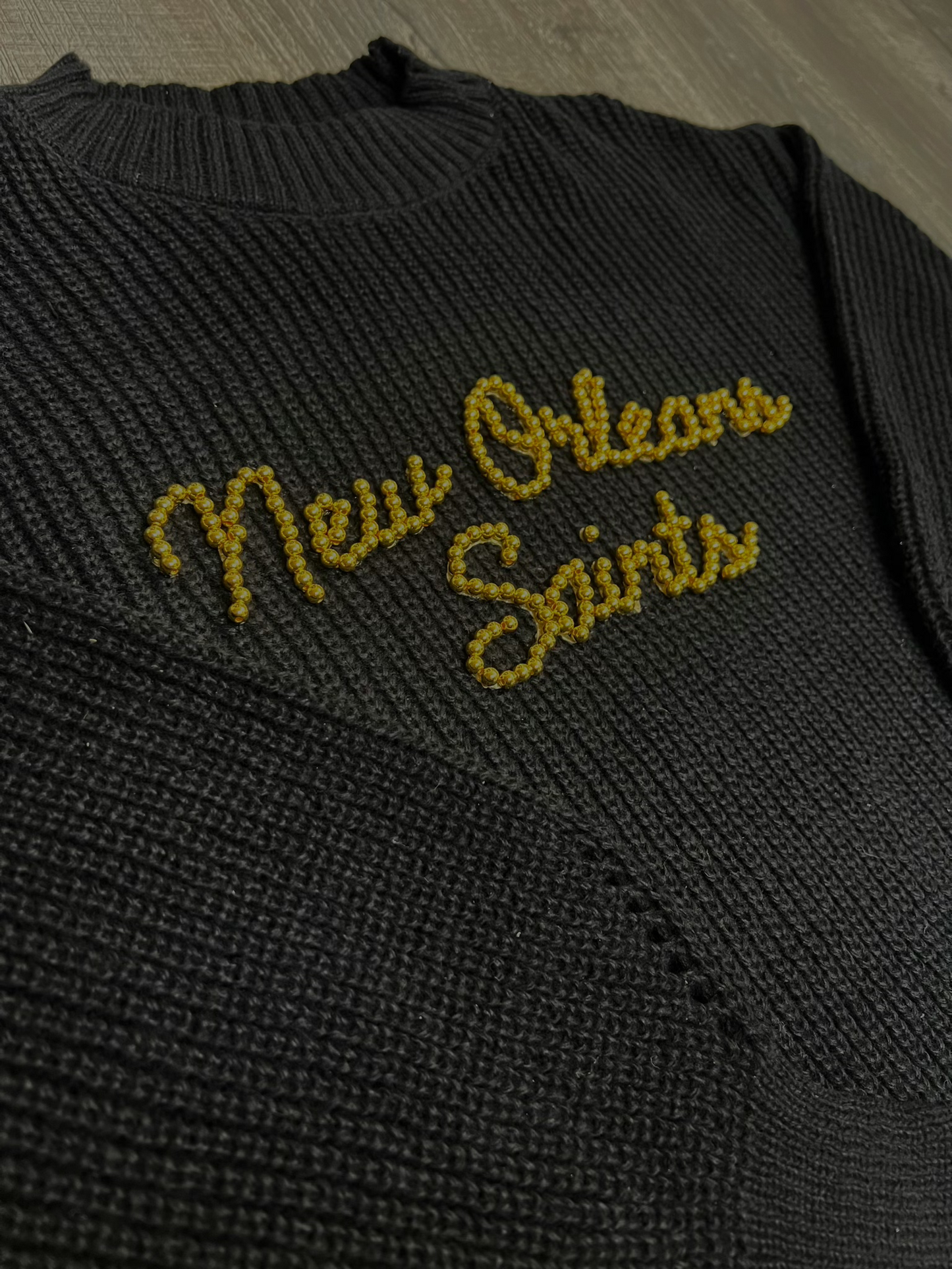 Saints Black Oversized Sweater - Stadium Styles