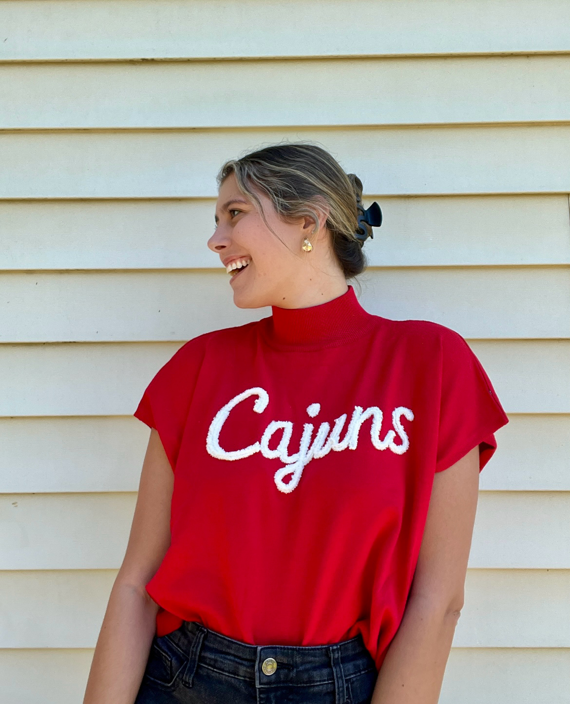 Cajuns Red Boxy Short Sleeve - Stadium Styles