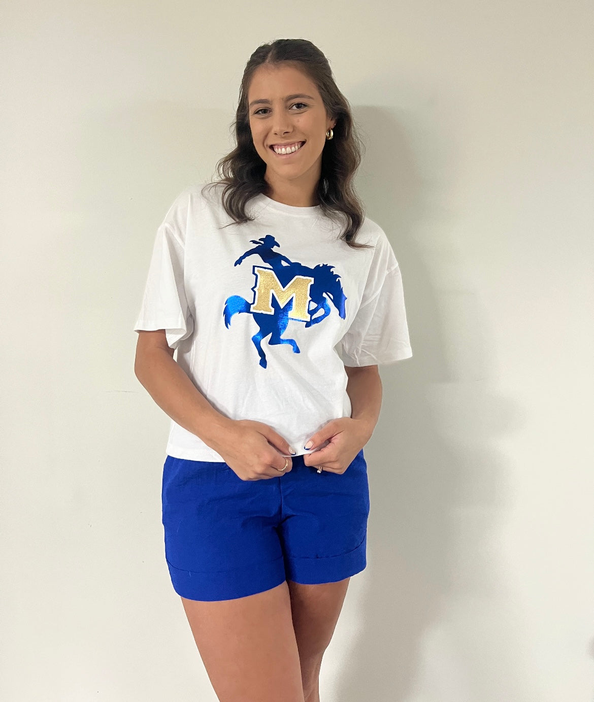Metallic Horse and Rider Tee