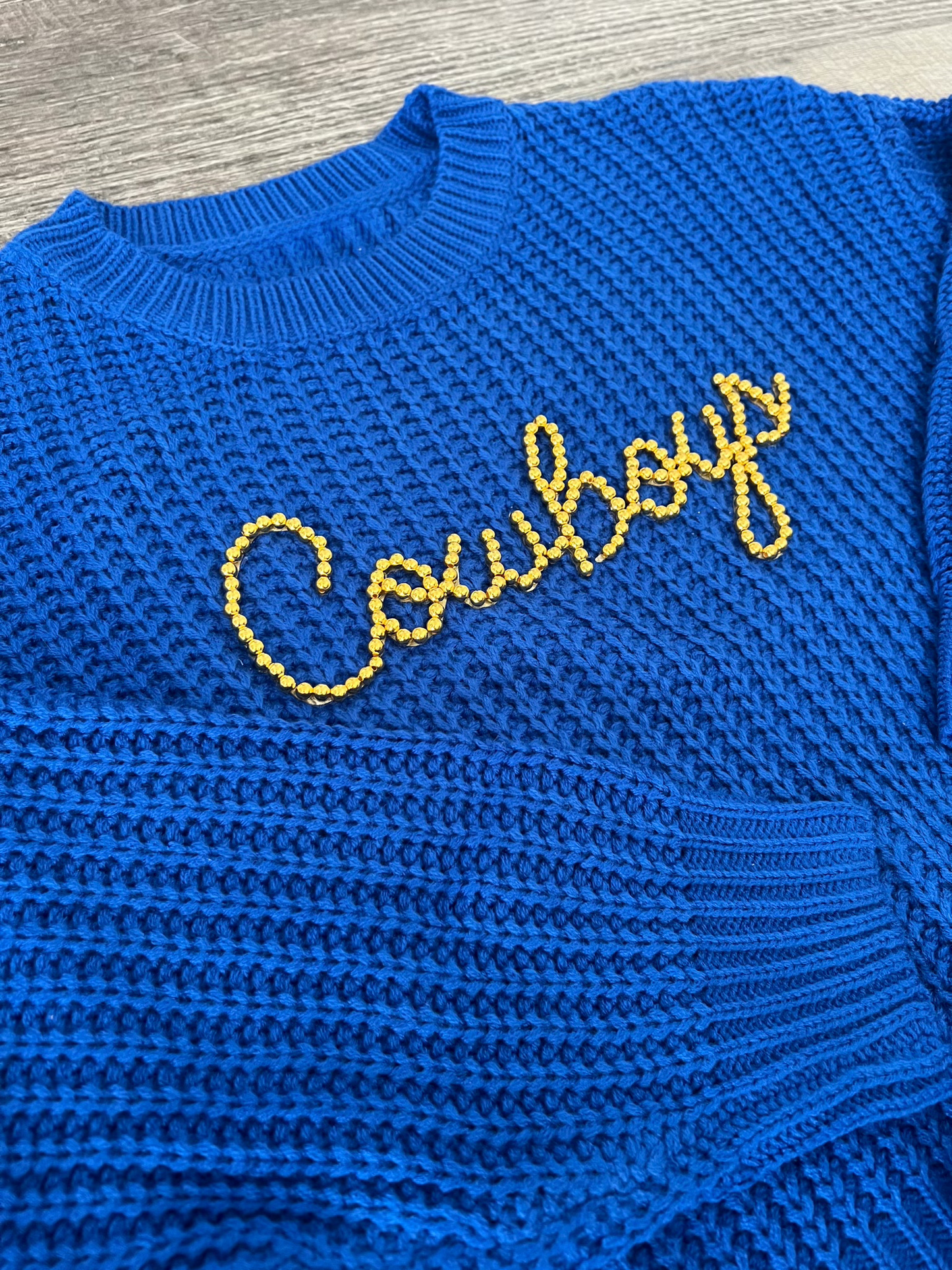 Cowboys Blue Boxy Sweater