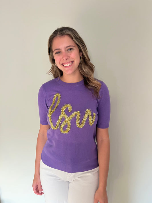 LSU Short Sleeve Top