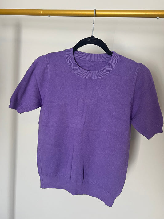 Purple Short Sleeve Top- Customizable