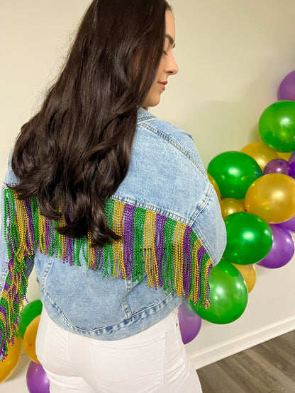 Mardi Gras Jean Jacket