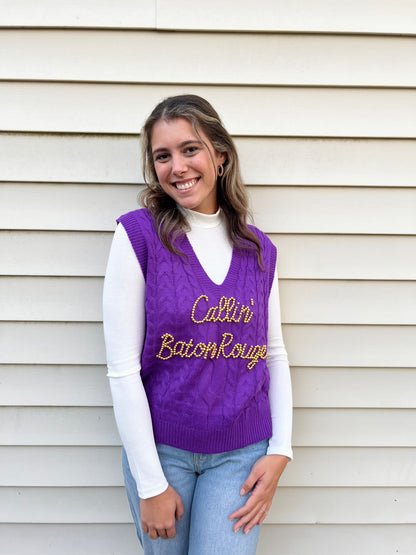 Callin Baton Rouge Sweater Vest