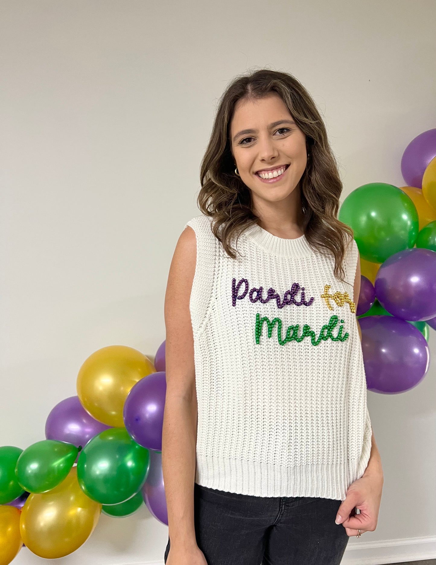 Pardi for Mardi Sweater Tank