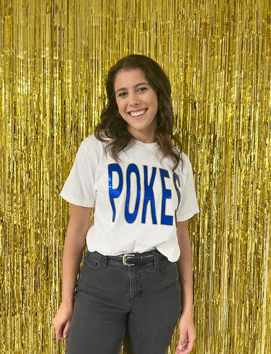 Sequin POKES Tee