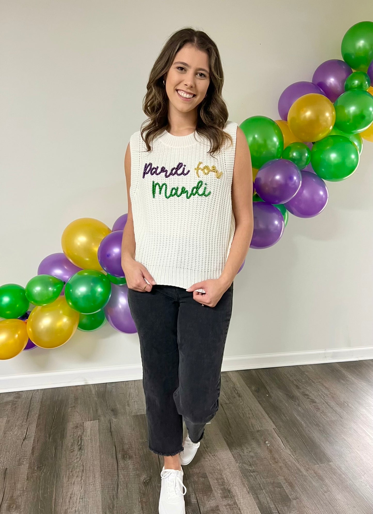 Pardi for Mardi Sweater Tank