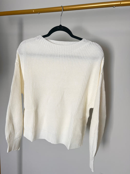 White Oversized Sweater- Customizable