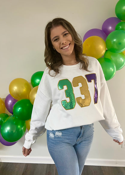 Mardi Gras Area Code Sweatshirt