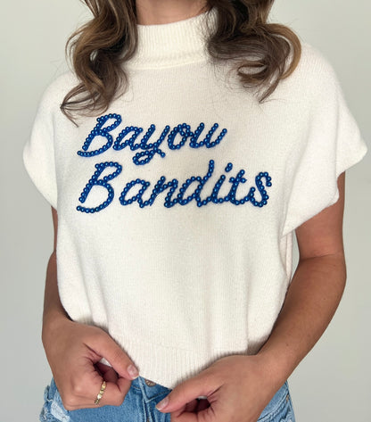 Bayou Bandits Cozy Mock Neck Short Sleeve